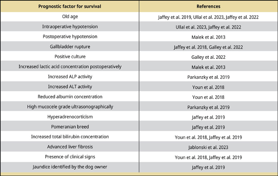 The gallbladder mucocele in dogs