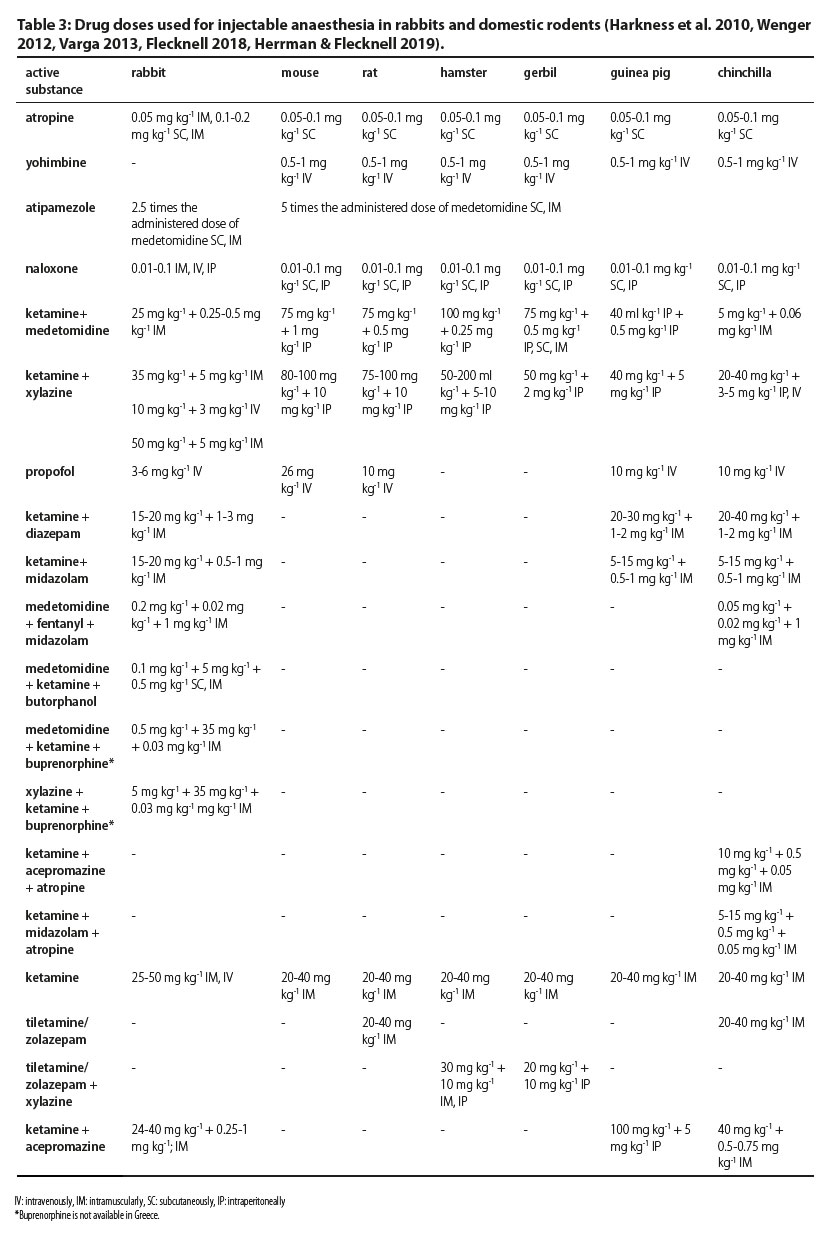 Perioperative management of rabbits and domestic rodents. Part one: sedation and anaesthesia